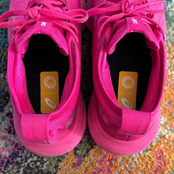 Asics Women's Gel Nimbus 25 Athletic Shoes in Vibrant Pink - Picture 8 of 9